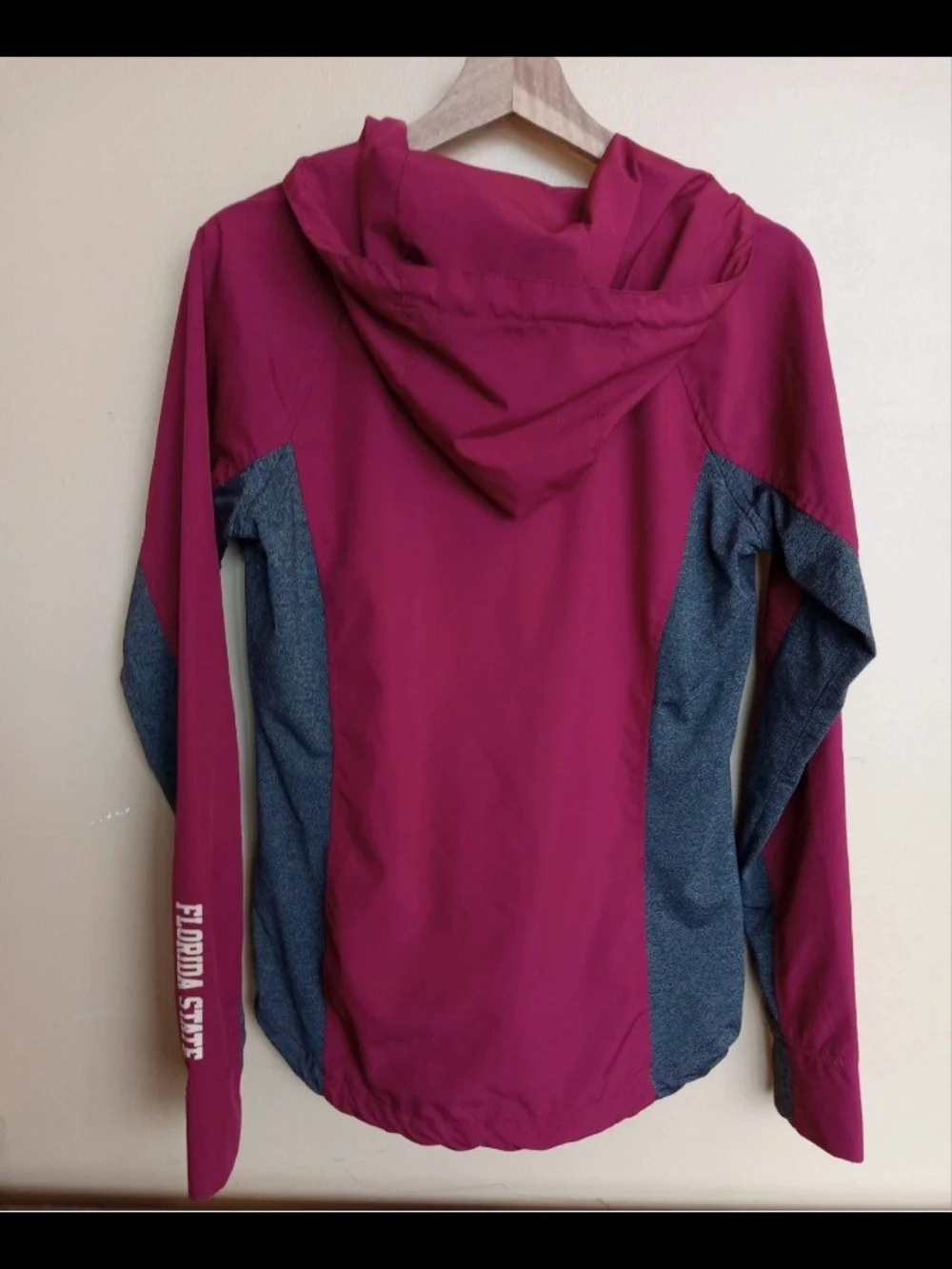 FSU Florida State Seminoles Maroon & Gray Hooded Utility Jacket